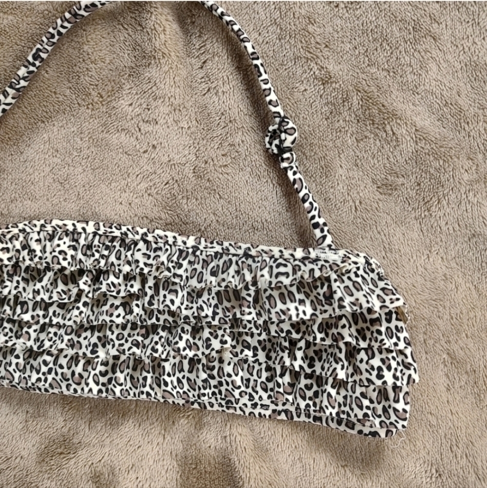 Zara Accessories Girls Leopard Print Bikini Top - Picture 3 of 7